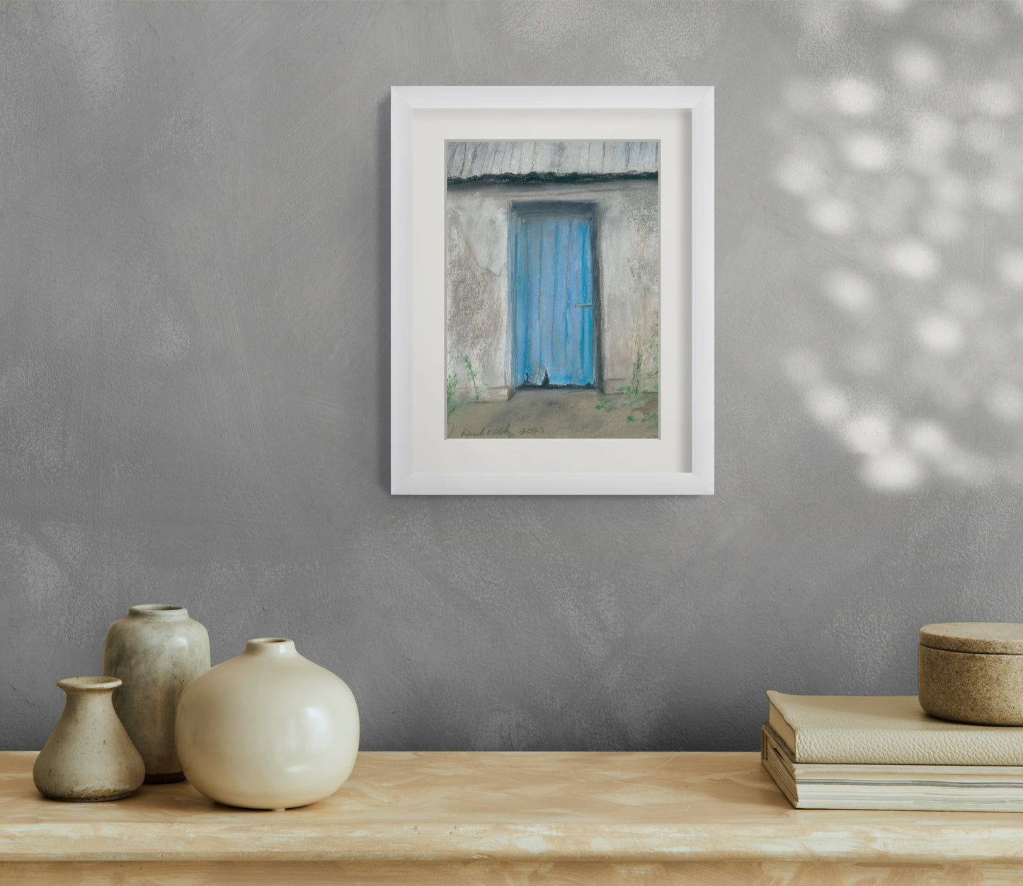 Distressed Blue Door